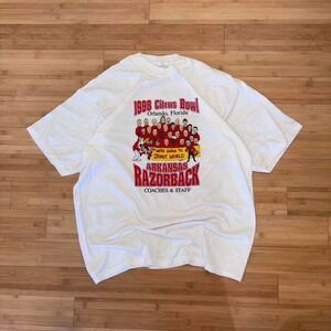 Vintage university of Arkansas white Disney players and coaches tshirt